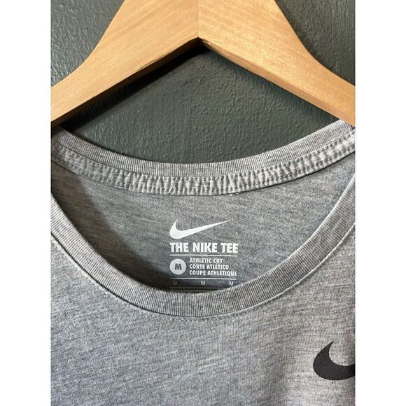 Nike Running Mens Gray Short Sleeve Graphic T-shirt Size Medium - Picture 3 of 3